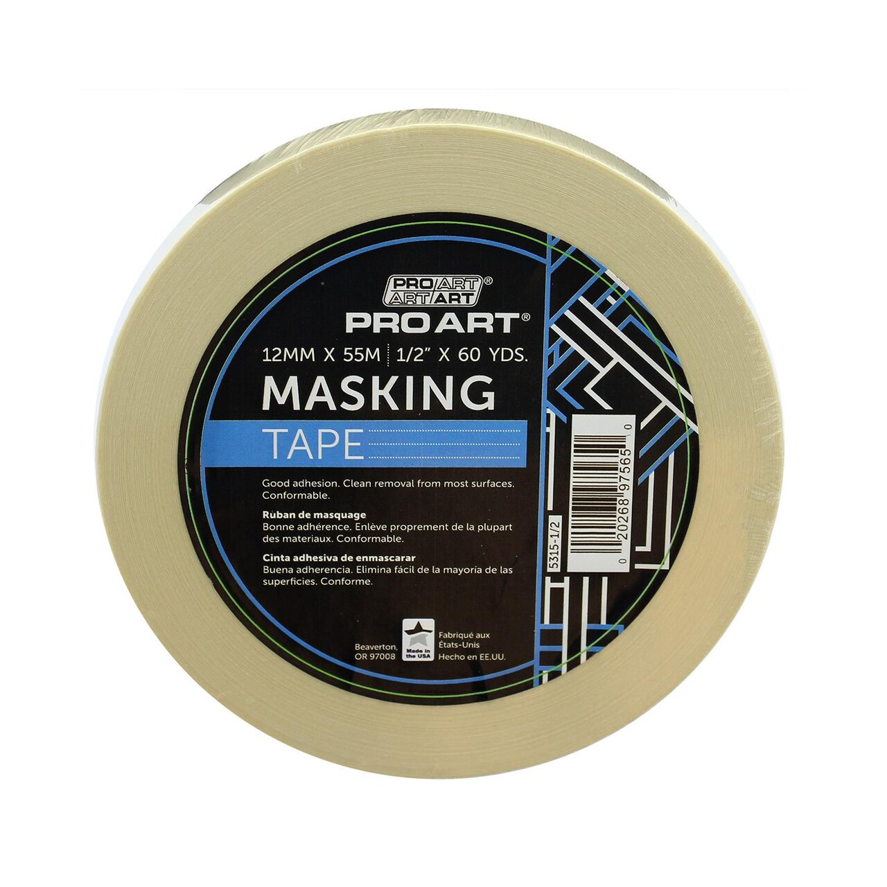 Pro Art Masking Tape 1/2" x 60yd, Artist Tape, Art Tape, White Masking Drafting Drafting Dots, Watercolor Tape for Painting, Archival